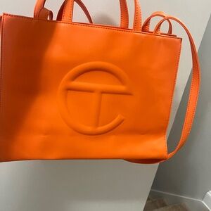 Orange Telfar Medium Shopping Bagb
